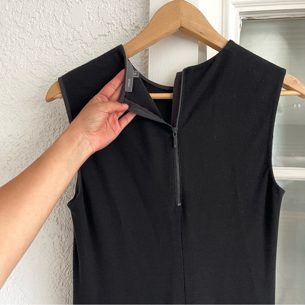 Vince Soldvince Straight Ribbed Sleeveless Midi Dress - Picture 12 of 15